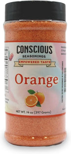 Orange Flavored Flossugar Cotton Candy Mix, 14 oz Jar - Ready-to-Use Sugar Floss - Creates Vibrant & Fluffy Flossugar for Parties & Events