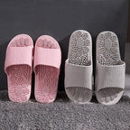 Acupressure Massage Slippers Therapeutic Reflexology Sandals for Foot Acupoint Massage Shiatsu Arch Pain Relief Non-Slip Massage Shoes for Bath Shower (Gray, 7.5-8)
