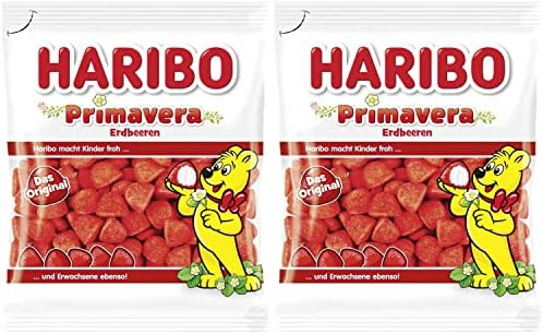 Haribo Primavera Erdbeeren (Strawberry) Gummy Candy 2-Pack (2 x 175g)