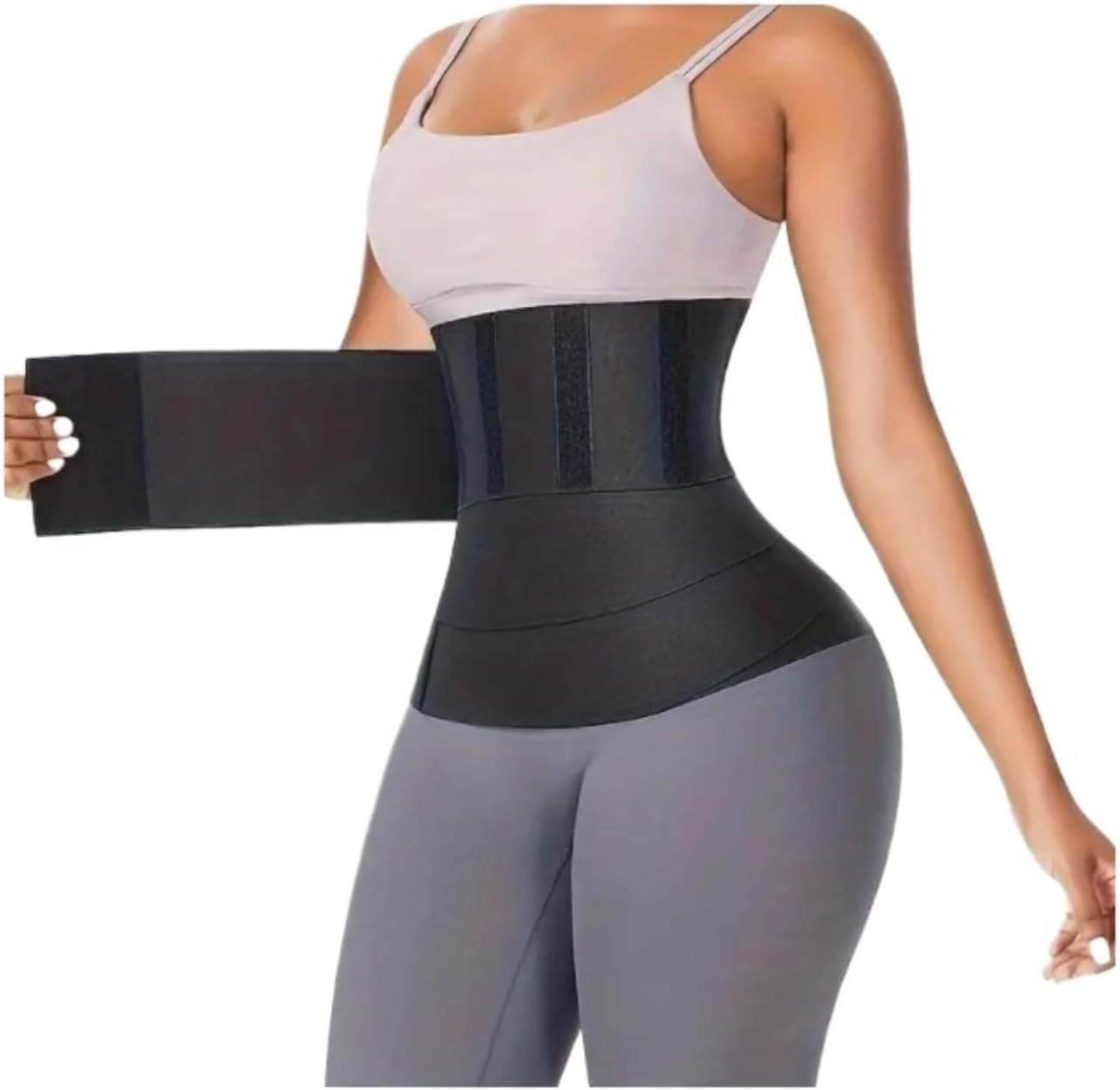Lumbar Support Belt Back Support Back Brace Waist Trainer Trimmer Sauna Sweat Belt Tummy Wrap Weight Loss Body Shaper Tummy Black