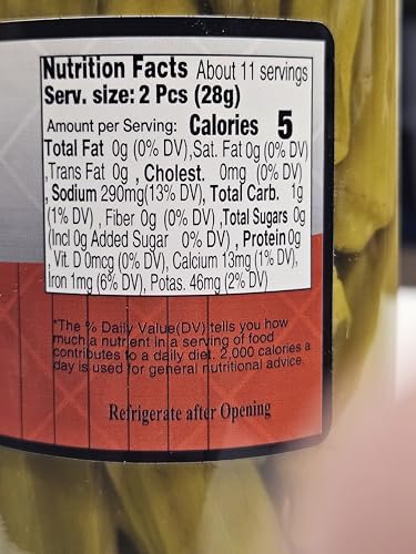 Amish Valley Products Pickled Crisp Okra Glass Jar Gourmet Chacuterie Board Garnish Vegetable (Mild, One Jar)