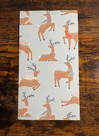 IHR Ideal Home Range Dinner Napkins Disposable 3-Ply Paper Guest Hand Towels, 8.5" x 4.5", Dancing Deer Allover, 16-Count