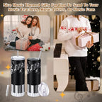 Umigy 2 Pieces Piano Gift for Teacher Graduation Player Pianist Lovers, Guitars Tumbler Mug with Lid Straw and Brush, 20 oz Musical Note Travel Coffee Mug Stainless Steel Cup
