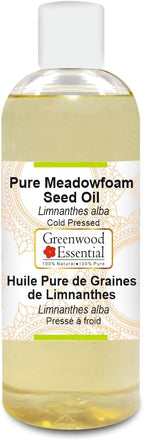 Greenwood Essential Pure Meadowfoam Seed Oil (Limnanthes alba) Cold Pressed 200ml (6.76 oz)