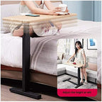 Overbed Table Overbed Table Wheels Bedside Desk C-Shaped Base Laptop Desk Home Office Sofa Side End Tables Days Overbed Table Mobile Stand-Up Computer Desk Height-Adjustable Can Be Used For Profession