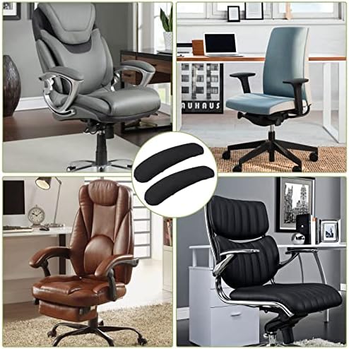 Vin Beauty Office Chair Armrest Covers, 2Pcs Office Removable Arm Rest Covering, Elastic Chair Armrest Covers, Office Seat Hand Rest Protector, Arm Covers Protectors for Office Chair(Black)
