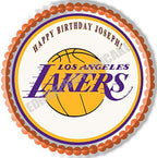 Los Angeles LA Lakers - Edible Cake Topper - 7.5" round