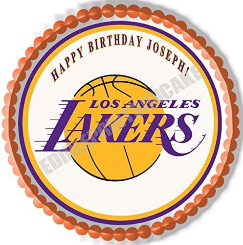 Los Angeles LA Lakers - Edible Cake Topper - 7.5" round