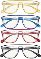 Eyekepper 4-Pack Progressive Multifocus Reading Glasses Blue Light Blocking No Line Multifocal Readers Double Color