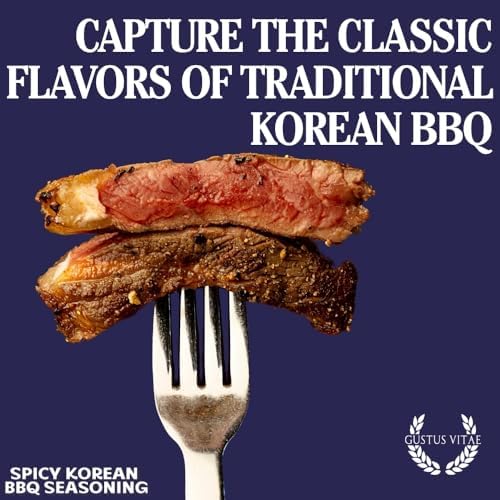 Spicy Korean BBQ Seasoning | All Natural Spice Mix | Small Batch, Hand Made | Artisan Spice Blend | All Natural | Non GMO | GLP-1 Friendly | No Artificial Ingredients or Additives | Sustainably Sourced | Made in USA | Bougie BBQ | Gustus Vitae
