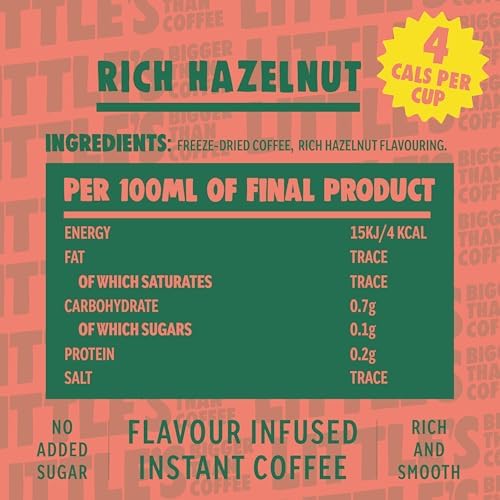 Little's Rich Hazelnut Flavoured Instant Coffee 50 g (Pack of 6)