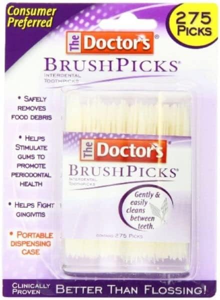 The Doctor's BrushPicks Toothpicks, 275 Picks Per Pack (2 Packs)