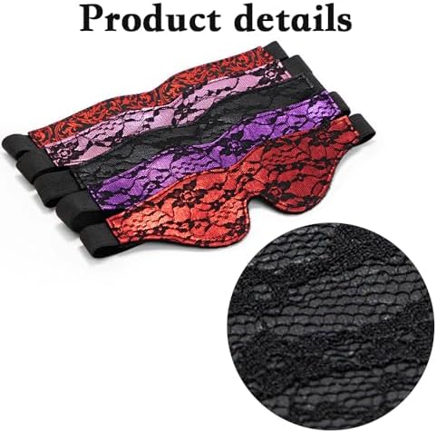 Satin Eye Mask, Soft Comfortable Silk Sleeping Cover Blindfold Tie for Valentine's Day Gift, Sleep Blindfold for Adults Play (Black)