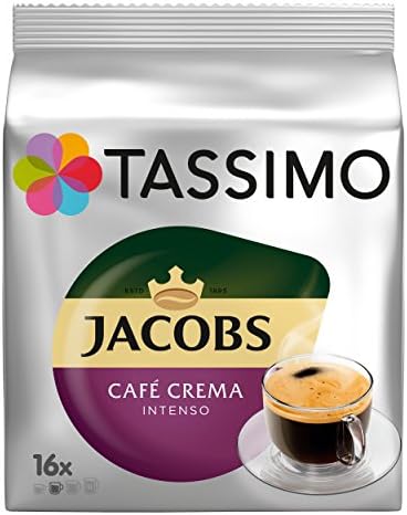 Tassimo Jacobs Caffè Crema Intenso, Intense & Strong, 16 T-Discs
