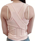 Adult Invisible Three Dragons Spine Correction Belt Anti-Hunchback Simulated Humpback Correction Band (Pink, X-Large)