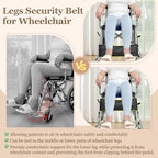 Wheelchair Footrest Belt - Foot Calf Straps Leg Support Safety Feet Rest Belt Transporter Chair Adjustable Disabled Elderly Leg Rest Cushioned Pad to Prevent Feet Slipping-Fill Thick Cotton Leather