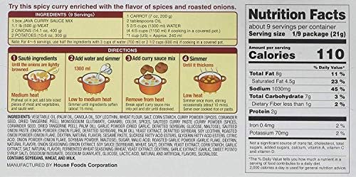 House Foods Java Curry Sauce Mix (Java Curry (Hot), 2 Pack)