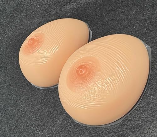 BIMEI Soft Water One-piece Silicone Breast Forms Fake Breasts False Boobs for Crossdresser Cosplay Transgender