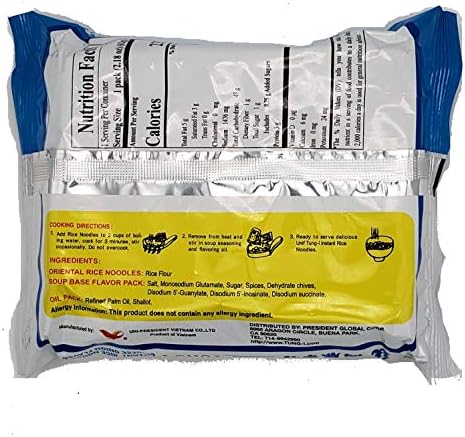 Tung-I Instant Rice Noodles Chinese Onion Flavor 2.18oz (10 Pack)