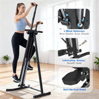 Relife Stair Stepper, Vertical Climber Exercise Machine for Home Gym, Stair Climber with 4 Metal Guide Rails Folding Step Fitness Machines Cardio Workout Machine 5-Level Heights 2026 Newer Version