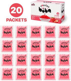 YULU FOODS Strawberry Popping Boba Pearls – Bursting Fruit Bubble Balls – 20 Pack Single-Serve Snacks – Ready to Eat, Less Mess Than Tub Boba, Kids Love It
