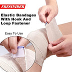 FRESINIDER Premium Elastic Bandage Wrap, 8 Pack 3" Cotton Latex Free Compression Bandage Wrap with Touch Closure at Both Ends, Support & First Aid for Sports, Medical, and Injury Recovery