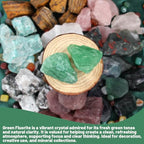 1.1lb Bulk Raw Green Fluorite Rough Crystal- Natural Green Fluorite Raw Stones Crystal for Tumbling, Cabbing, Fountain Rocks, Decoration, Polishing, Wire Wrapping, Wicca & Reiki Crystal Healing