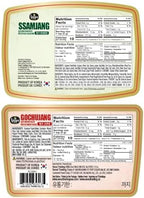 Korean Food Choripdong Gochujang & Ssamjang Set, Red Chili Paste (1.1lb/500g) + Korean Soybean Paste (0.38lb/170g), Korean Sauce Combo