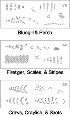Lure Stencil Kit, AM #3, 6 Lure Stencils, New for 2026, by Serious Lures, LLC