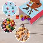 Linelglobal Christmas Treat Bag, Small Xmas Gift Bag for Kid Holiday Goodie Party Favor Paper 24 Pack