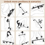 Spreader Bar Sex Toys with Wrist Ankle Neck Collar Restraint Kits Adjustable Handcuffs Collar Bondage Set BDSM for Adult Couple (Black)