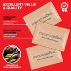 Bulk Sugar Packets, 500 Count - Individual Servings of Turbinado Sugar Packets for Coffee & Tea, Granulated Brown Raw Sugar Packs Great for Restaurants, Coffee Shops, Offices, and More