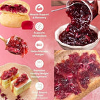 Rose Syrup Jam, Gourmet Rose Petal Jam (12.35oz) - Made with Real Petals for Cooking, Baking, and Flavoring Premium Floral Fruit Spread, Sweet Preserve