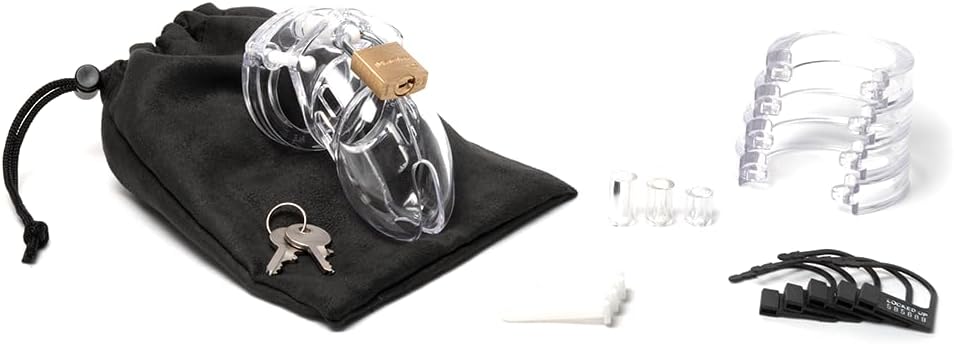 CB-6000S Male Chastity Device, Clear
