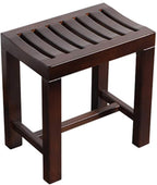 Waterproof Bathroom Stool for Elderly Bath Chair Wood Shower Bench Adult Non-Slip Wooden Shower seat Bathtub Spa Change Shoes Stool, 250KG Capacity (Size : 42×28×50cm)