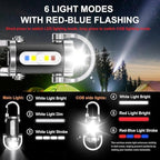 2 Pack Rechargeable Keychain Flashlights, EDC Mini Keychain Flashlight 6 Light Modes Waterproof, Compact Pocket COB Light for Night Working, Running, Walking, Camping, Fishing, Hiking