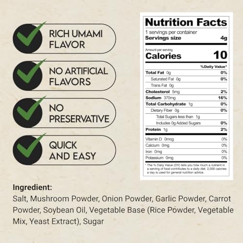 Japanese Vegan Umami Dashi Stock Coin (4g x 20 Pieces) - No MSG, No Additives, All Natural Ingredients Perfect for Traditional Umami Broth Dashi Packet Soup powder granules Perfect Base for Soups, Stews, Stir-fries