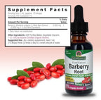 Nature's Answer Barberries Dried Organic Barberry Root 1 Ounce - Barberry Supplements with Berberine, Organic Low Alcohol, Gluten Free, Kosher, Fluid Extract - Immune & Digestive Support