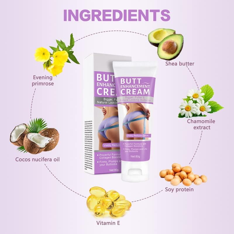 2 Pack Butt Enhancement Cream, Hip Lift Up Cream for Bigger Butt - Deeply Moisturizing Buttocks Cream Massage Lotion