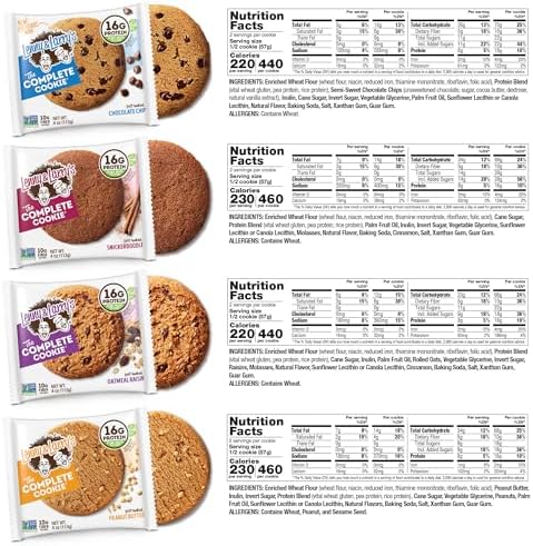 Lenny & Larry's Complete Protein Cookie, [8 Flavor Variety], Chewy Soft Baked, 16g Plant Protein, Vegan, Non-GMO, High Fiber, 4 Ounce Cookie (Pack of 16)