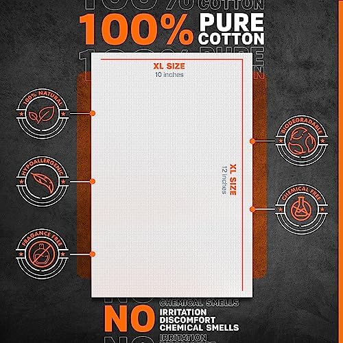 100% Cotton Shaving Towels for Men - 30 Ct, 12 x 10” - Super Soft Face Towel for Drying Face, Disposable Dry Wipes & Wash Cloths in One, Ideal Shaving Kit Accessory & Barber Supplies