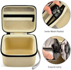 Case for Skull Shaver Electric Pitbull Pro Razor, Hard Travel Rotary Men Head Shavers Beard Trimmer Storage Carrying Box with Zipper Mesh Pocket for Men's Gold Pro Mustache Grooming Kit, Beige-Only