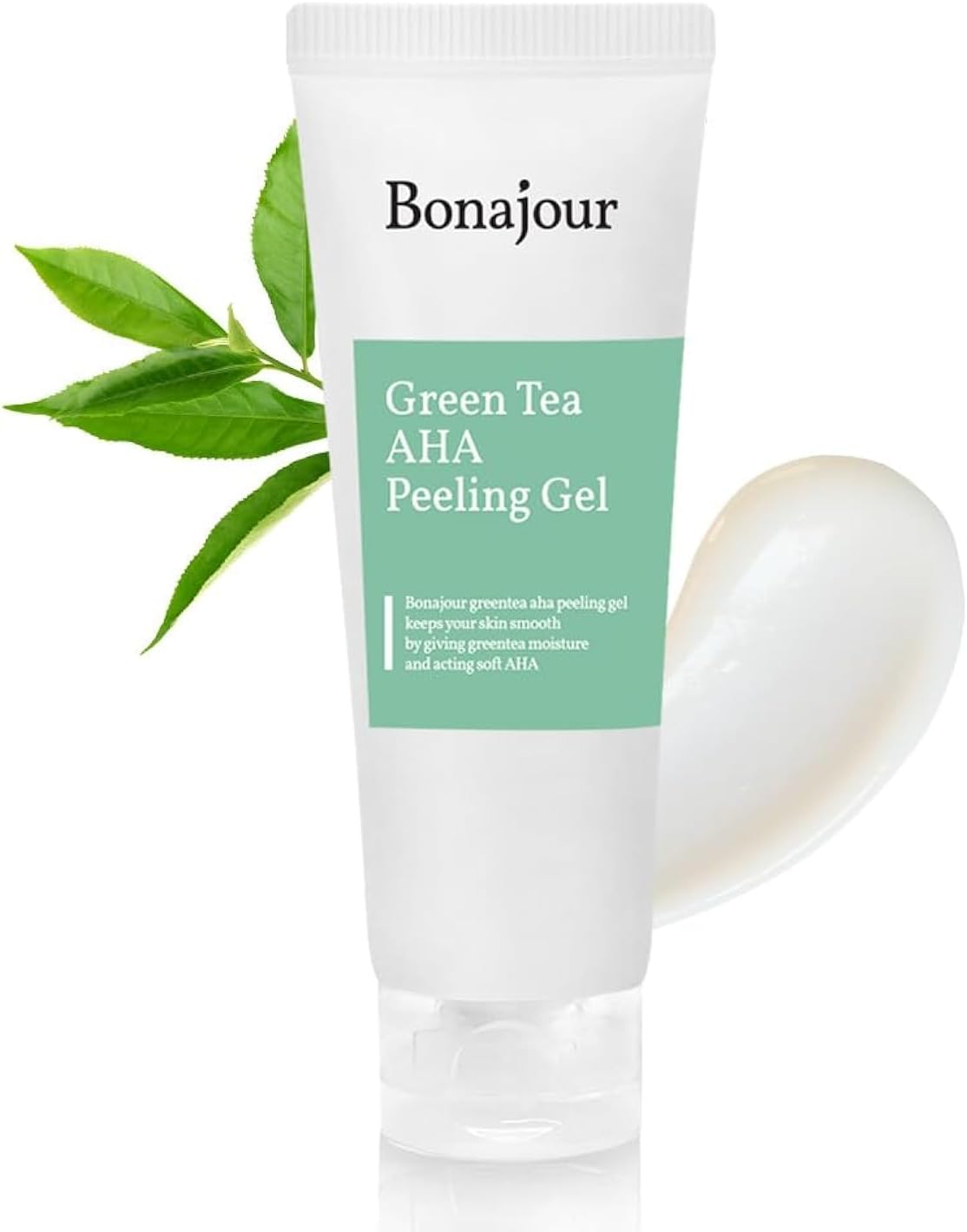 [BONAJOUR] Green Tea AHA Peeling Gel – Best Korean Vegan beauty AHA Deep Facial Exfoliating Gel 5.1Fl.oz