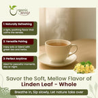 Organic Way Linden Flower & Leaf Herbal Tea Blossom & Culinary Use | European Wild-Harvest | Kosher & USDA Certified | Vegan, Non-GMO & Gluten Free | 100% Raw from Albania (2 Oz)