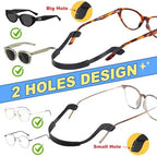 SMARTTOP Kids Glasses Strap with Storage Box, 8 Pack Eyeglass Sunglasses String Strap Holder Eyewear Retainer, Silicone Elastic Sports Toddlers Glasses Strap with Ear Grips 8 Colors