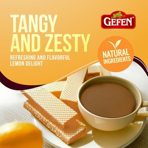 Gefen Lemon Wafers, 14oz (3 Pack - 30 Wafers Each) | Lemon Flavored Wafer Cookie | Nothing Artificial | Crunchy & Delicious | Kosher