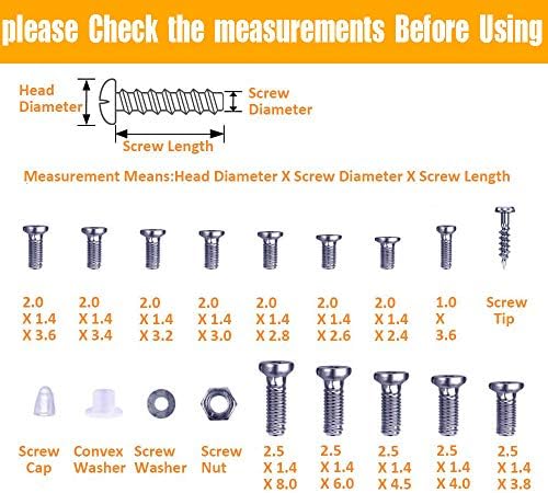 Eyeglasses Repair Kit, HKIDEE Sunglasses Repair Kit with 1000PCS Eyeglass Screws and 6 Pcs Screwdrivers Tweezer for Glasses, Sunglass, Watch Clock Spectacle Repair