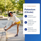 Pure Encapsulations Potassium (Citrate) - Essential Electrolyte Supplement to Support Nerve & Muscle Function, Adrenals, Hormones, Heart Health & Energy* - Potassium Citrate Capsule - 180 Capsules