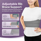 BraceAbility Broken Rib Brace for Men and Women - Rib Protector Compression Wrap, Chest Support Belt for Bruised, Fractured, Dislocated Ribs, Costochondritis Relief, Sternum Brace (Male - Gray)