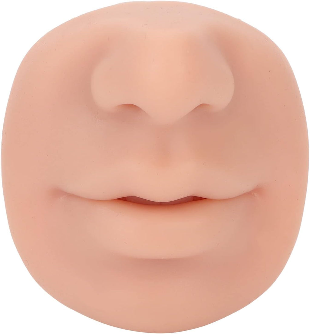 Silicone Nose Model, Soft Silicone Lip Piercing Model, Practice Skin, Realistic Fake Nose, Piercing Face Model for Jewelry Display & Makeup Tattooing & Piercing Practice Body